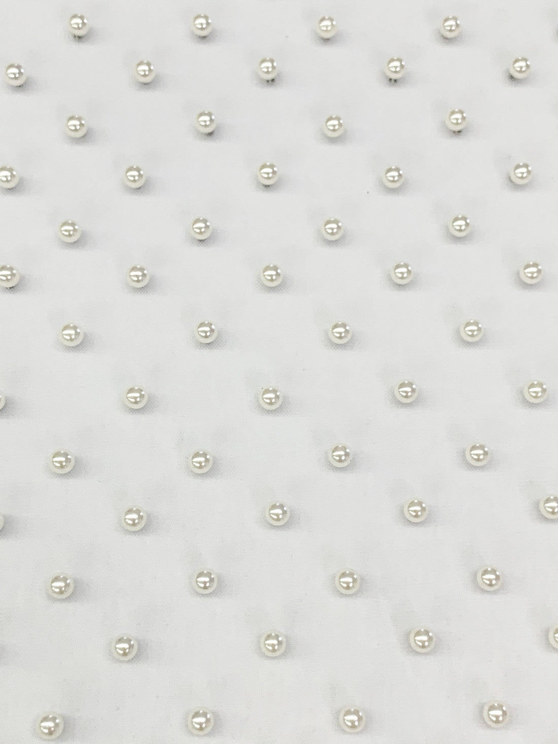 SOLD AS IS ONLY - Off-White 100% Nylon Pearl Netting - Norma Kamali - 67W