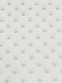 SOLD AS IS ONLY - Off-White 100% Nylon Pearl Netting - Norma Kamali - 67W