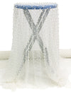 SOLD AS IS ONLY - Off-White 100% Nylon Pearl Netting - Norma Kamali - 67W