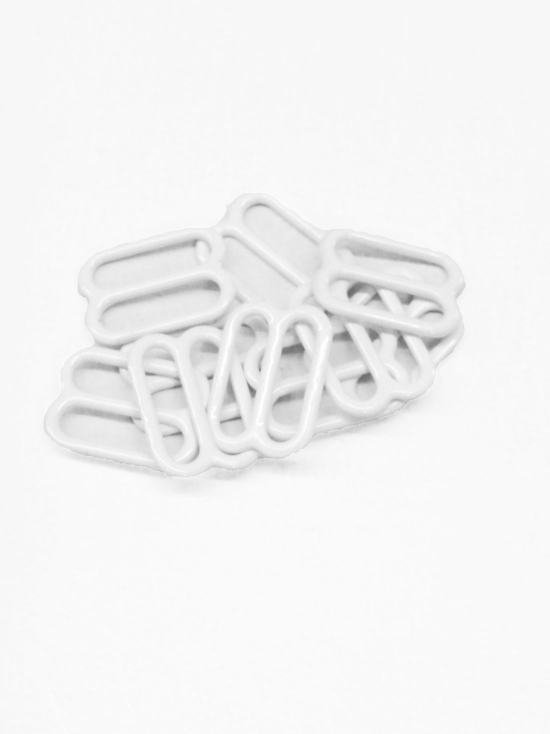 1/2" White Bra Strap Slider - 10 Per Bag