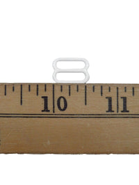 1/2" White Bra Strap Slider - 10 Per Bag