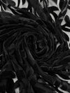 Black Polyester/Lycra Velvet Floral Burnout Netting - Norma Kamali - 62W