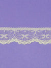 1.25" Eggshell 100% Polyester Floral Scalloped Lace Netting Edging Trim