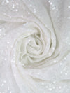 White Nylon/Lycra Sequins On Stretch Mesh - Norma Kamali - 56W