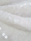 White Nylon/Lycra Sequins On Stretch Mesh - Norma Kamali - 56W