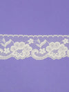 2.5" Coconut White Rayon/Polyester Scalloped Lace Netting Edging Trim