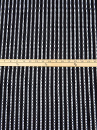 Black 100% Nylon Vertical Stripe Weave Novelty Lace - 62W
