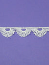 5/8" Bright White 100% Cotton Fan Lace Edging Trim