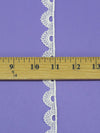 5/8" Bright White 100% Cotton Fan Lace Edging Trim