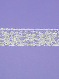 1.75" Alabaster 100% Polyester Scalloped Lace Netting Edging Trim