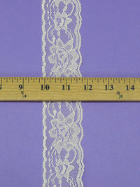 1.75" Alabaster 100% Polyester Scalloped Lace Netting Edging Trim