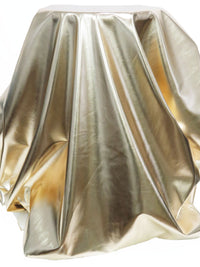 Gold 100% Polyurethane Metallic Pleather - NY Designer - 55W