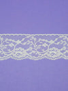 2.25" Porcelain White 100% Polyester Floral Scalloped Lace Netting Edging Trim