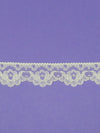 1" Eggshell 100% Polyester Floral Scalloped Lace Netting Edging Trim