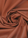 Russet Brown Polyester/Lycra Faux Leather Knit - NY Designer - 57W