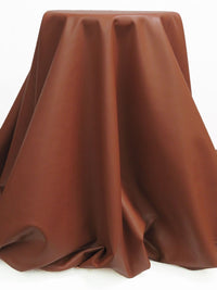 Russet Brown Polyester/Lycra Faux Leather Knit - NY Designer - 57W