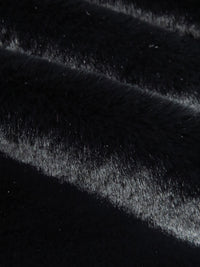 Black 100% Polyester Faux Fur - NY Designer - 60W