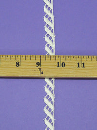 1/2" Pearl White 100% Rayon Diagonal Crosshatch Venise Lace Trim