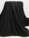 Black Polyester/Lycra Fringe Eyelash Knit - NY Designer - 62W