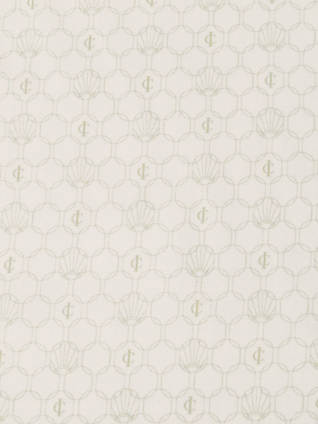 Off-White/Washed-Out Olive 100% Rayon Novelty Overlapping Circles Print Challis - NY Designer - 56W