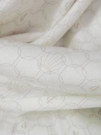 Off-White/Washed-Out Olive 100% Rayon Novelty Overlapping Circles Print Challis - NY Designer - 56W