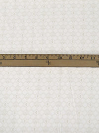 Off-White/Washed-Out Olive 100% Rayon Novelty Overlapping Circles Print Challis - NY Designer - 56W