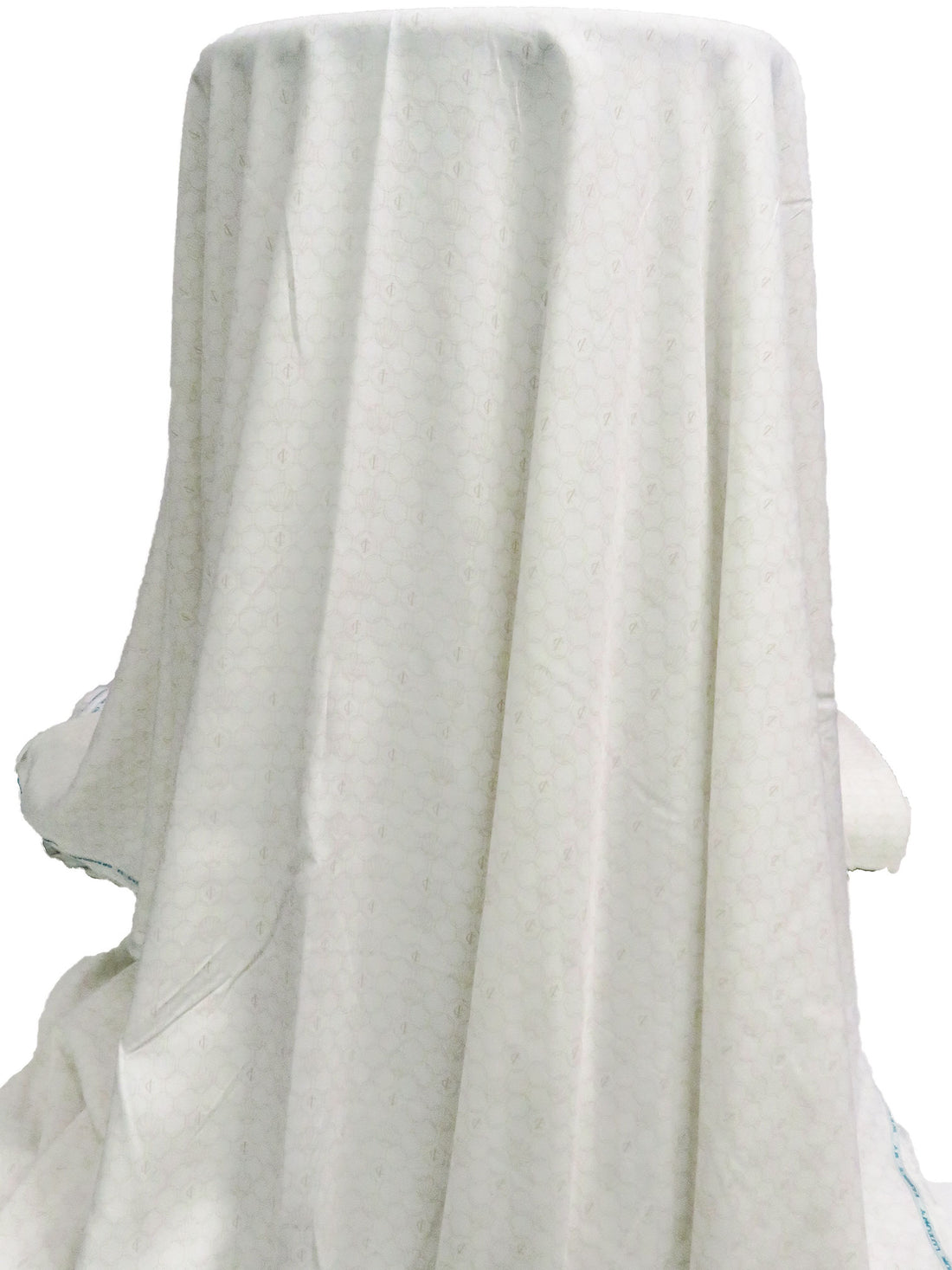 Off-White/Washed-Out Olive 100% Rayon Novelty Overlapping Circles Print Challis - NY Designer - 56W