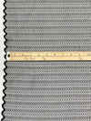 Black/Bright Silver 100% Nylon Double Scalloped Border Novelty Corded Lace 53W