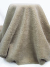 Vanilla Latte 100% Polyester Double Faced Sherpa Suede Coating - NY Designer - 58W