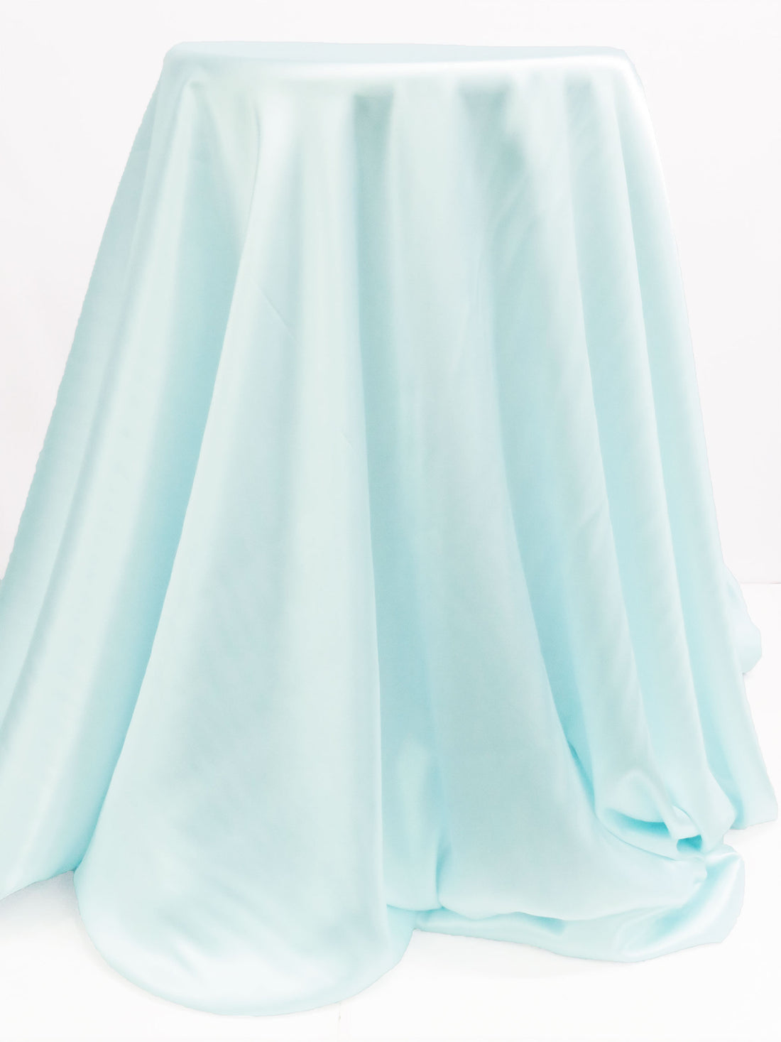 Powder Blue 100% Polyester Charmeuse 57W