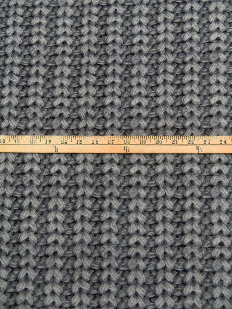 Charcoal/Cloud Gray/Black Polyester/Lycra Knitted Print ITY Knit - Norma Kamali - 59W