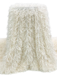 Off-White 100% Polyester Eyelash Furry Knit - NY Designer - 58W