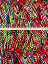 Crimson/Apple Green/Black/Multi Polyester/Lycra Abstract Print ITY Knit - Norma Kamali - 57W