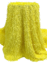 Yellow 100% Polyester Eyelash Furry Knit - NY Designer - 60W