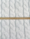 Light Gray/Ash Gray/White Polyester/Lycra Large Cable Knit Print ITY Knit - Norma Kamali - 57W