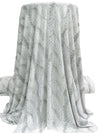 Light Gray/Ash Gray/White Polyester/Lycra Large Cable Knit Print ITY Knit - Norma Kamali - 57W