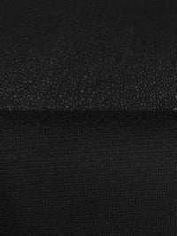 Black Polyester/Lycra Faux Leather Knit - NY Designer - 56W