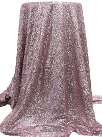 Dusty Rose/Taupe Gray Rayon/Lycra Sequins On Jersey Knit - Norma Kamali - 52W