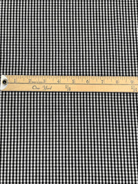 Black/White 100% Cotton Small Gingham Weave Shirting 57W