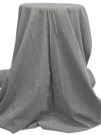 Black/White 100% Cotton Small Gingham Weave Shirting 57W