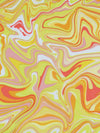 Electric Lime/Salamander/Dusty Blush/Multi Polyester/Lycra Marbled-Look Print Double Brushed Knit 58W