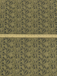 Pale Oak/Black/Forest Floor Polyester/Lycra Snakeskin Print Satin-Back Twill Stretch Suiting 57W