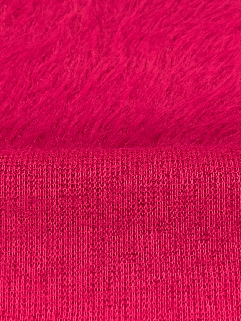 Paradise Pink Polyester/Lycra Furry Sweater Knit - NY Designer - 64W