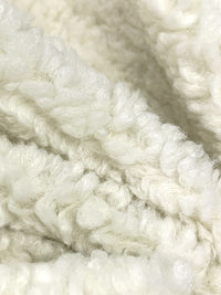 Alabaster 100% Polyester Sherpa Faux Fur - NY Designer - 63W