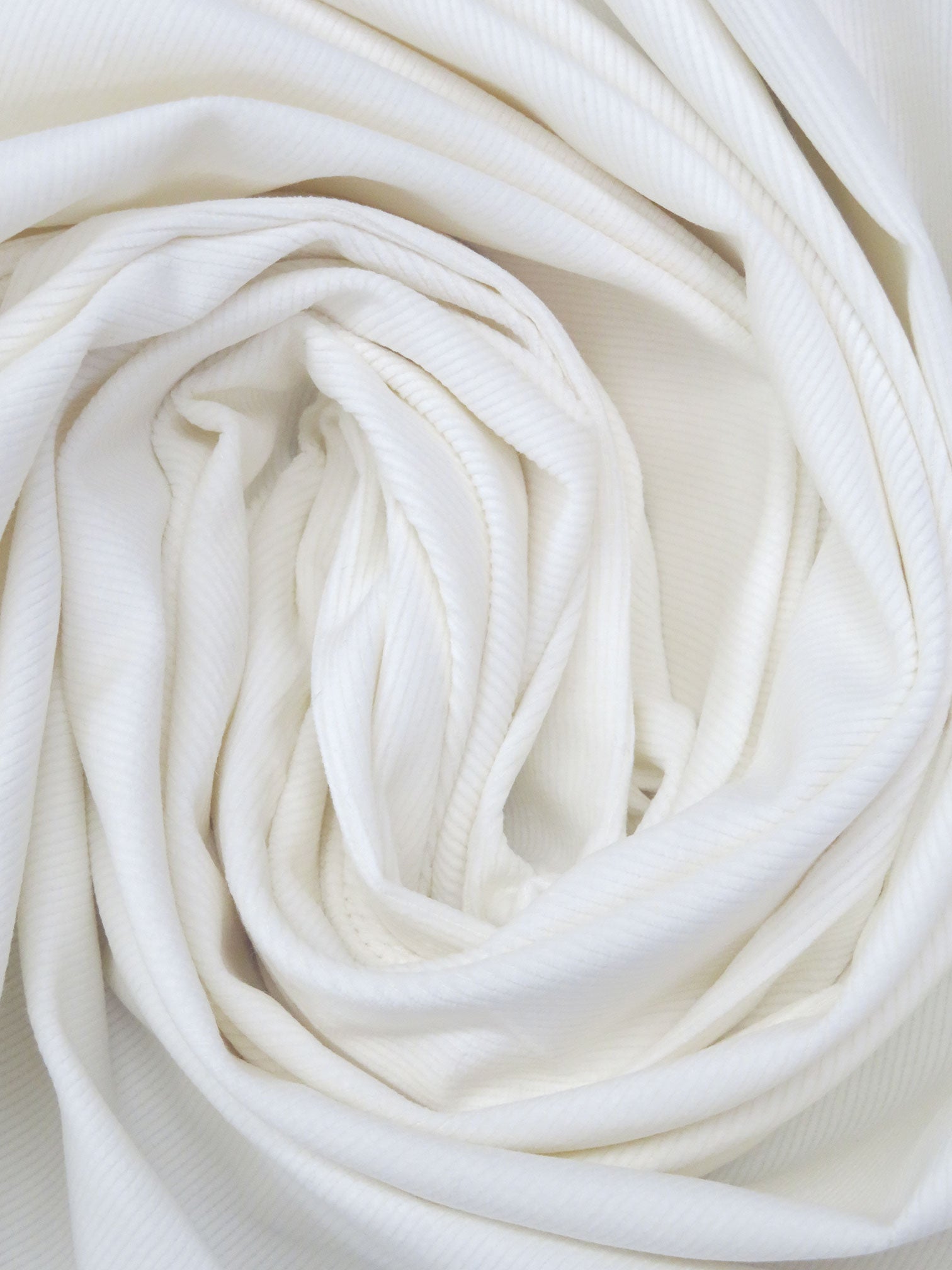 Off-White Cotton/Lycra Stretch Corduroy 52W – Fabric Mart