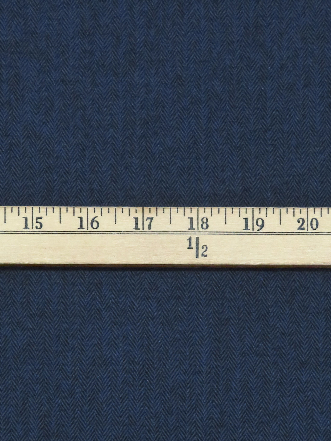 Space Cadet Blue/Black 100% Cotton Herringbone Weave Flannel Suiting - NY Designer - 58W