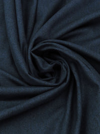 Space Cadet Blue/Black 100% Cotton Herringbone Weave Flannel Suiting - NY Designer - 58W