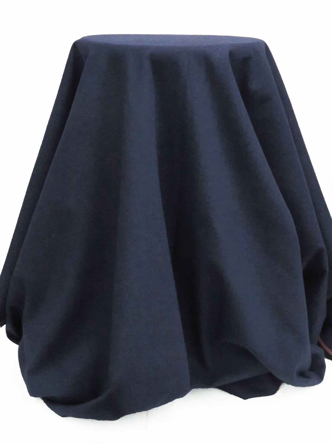 Space Cadet Blue/Black 100% Cotton Herringbone Weave Flannel Suiting - NY Designer - 58W