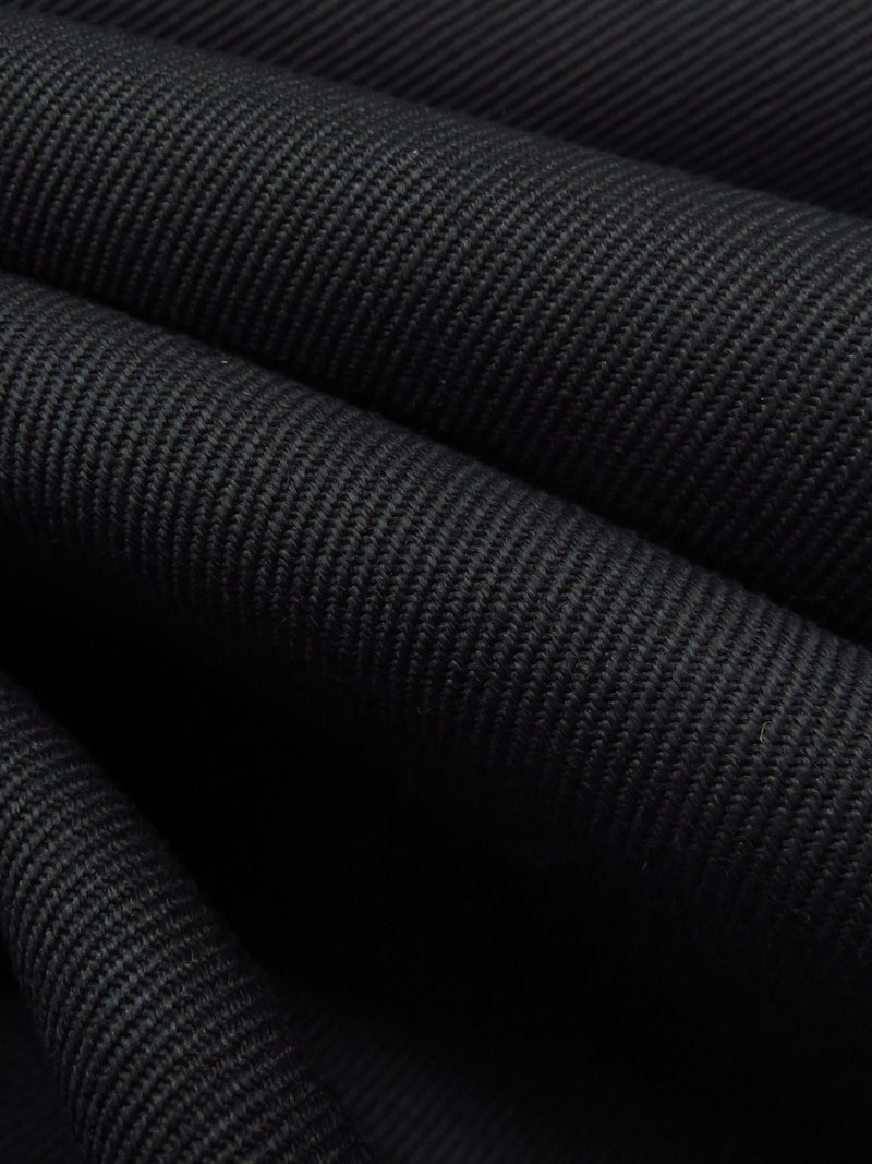 Coal Black Wool/Nylon Twill Suiting - NY Designer - 60W