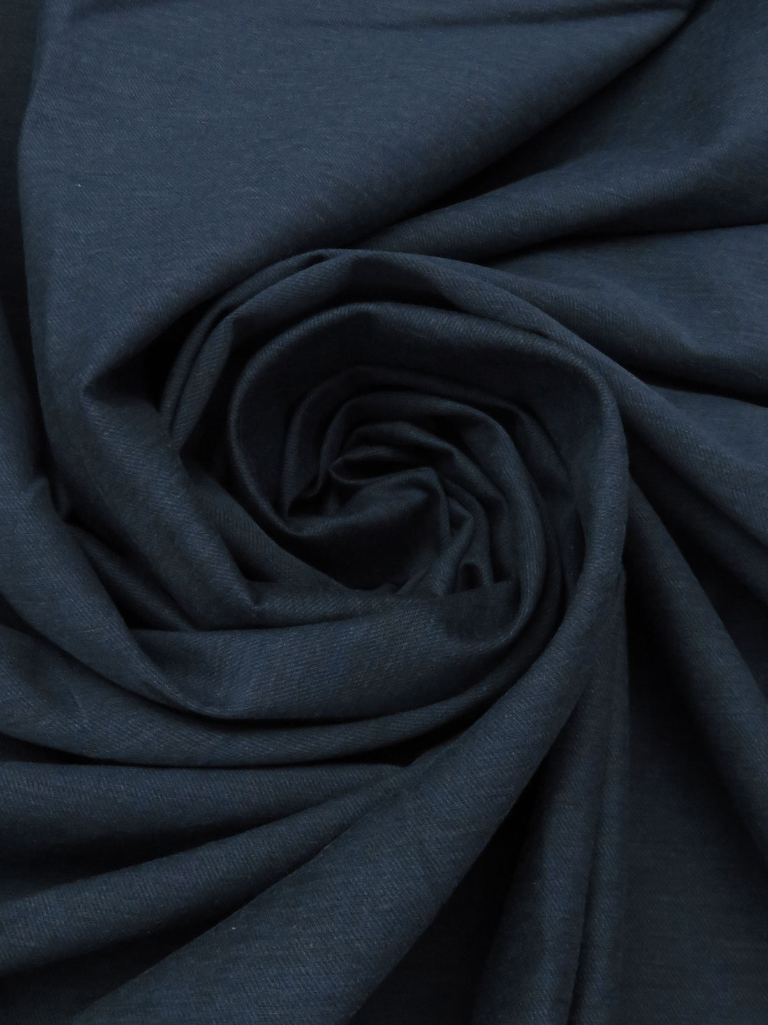 Dark Slate Blue Cotton/Polyester Heathered Shirt Weight Woven - NY Designer - 55W